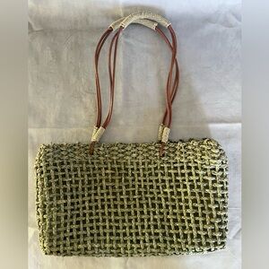 Woven Green Tote Bag
